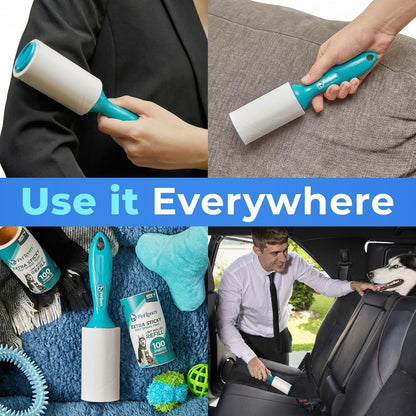 PetLovers Extra Sticky Lint Roller Mega Value Set 600 Sheets for Pet Hair Removal, Dog and Cat Lint Remover 6 Pack
