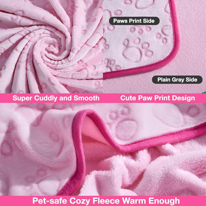 Stuffed® Premium Soft Dog Blanket Washable, 40"x32" Cat Blanket for Indoor Cats Large Medium Small Dog Puppy Essentials (Grey)