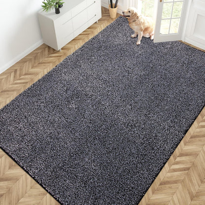 PURRUGS Dirt Trapping Door Mat 20" x 31.5", Non-Slip Machine Washable Entryway Rug, Dog Doormat, Indoor Front Door Mat, Super Absorbent Entry Rug for Muddy Shoes & Paws, Bluish Grey-Black