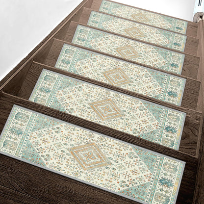 sarben Non Slip Stair Treads for Wooden Steps 15PCS - 8"x30" Indoor Safety Carpet, Edging Mats with TPE Adhesive Backing, Pet and Elderly Friendly Stair Rugs (Taupe) - Colors A