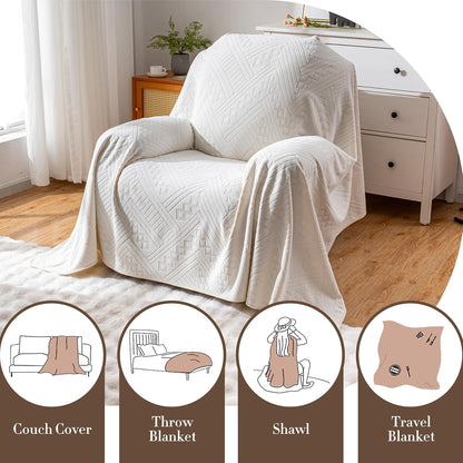 Waterproof Couch Cover, Reversible, Pet-Friendly, Washable and Anti-Slip Couch Covers for Sofa Protection with 3 Cushions, Sofa Slipcovers for Dogs and Cats (71×118in/Brown)