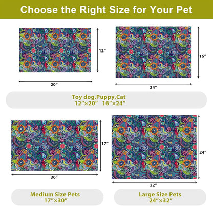 Dog Food Mats for Floors Waterproof Mat for Cat Food and Water Bowls - Absorbent Quick Dry Non Slip Mat for Pet Feeding