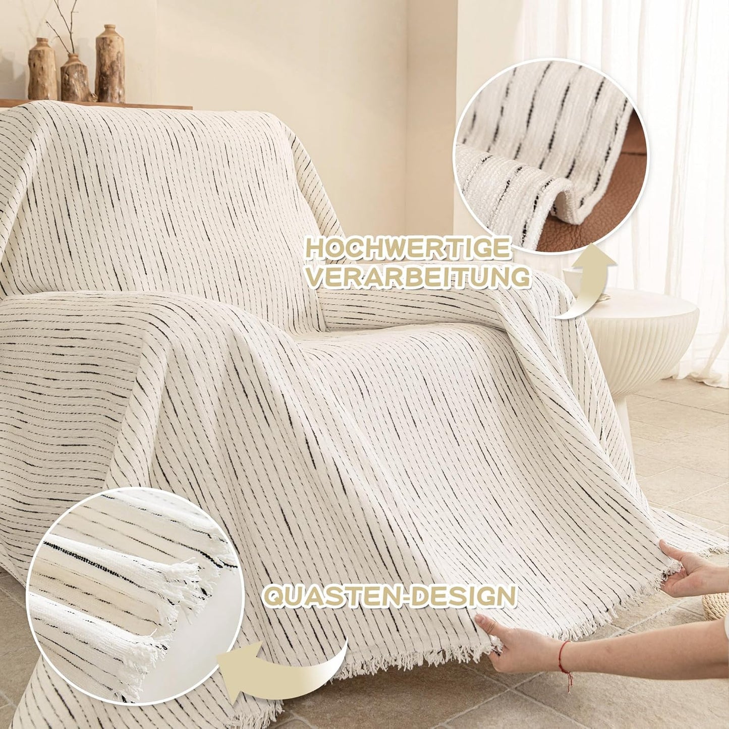 MYSKY HOME Couch Cover for Dogs, Washable Couch Covers, Non Slip Sofa Cover, Couch Cover 2 Cushion Sofa Dogs Furniture Protector with Tassels, Chenille Sofa Slipcover for Pets, 71"x118", Dark Grey