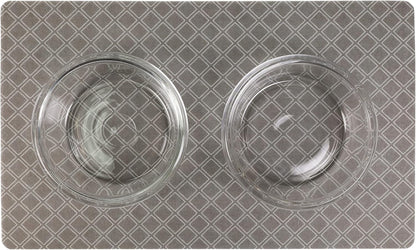 Drymate Pet Bowl Placemat, Dog & Cat Food Feeding Mat - Absorbent Fabric, Waterproof Backing, Slip-Resistant - Machine Washable/Durable (USA Made) (12” x 20”) (Indigo)