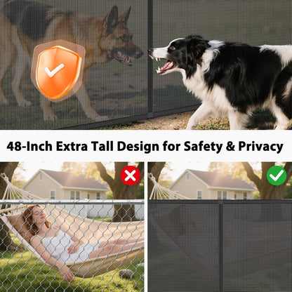 250" Reinforced Extra Wide Baby Gate Retractable Dog Gate, 21ft Extra Long Baby Gate Retractable Gates for Dogs, 48" Extra Tall Pet Gate Retractable Fence Outdoor Gate for Deck/Garage/Patio, Black