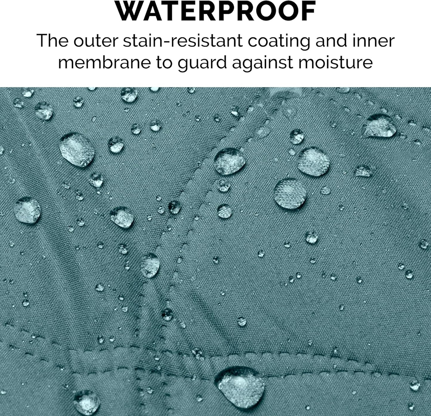 FurHaven Waterproof Blanket & Furniture Protector Cover with Non-Slip Backing, Machine Washable, Jumbo/King, Quilted Twill, Gray