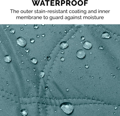 FurHaven Waterproof Blanket & Furniture Protector Cover with Non-Slip Backing, Machine Washable, Jumbo/King, Quilted Twill, Gray