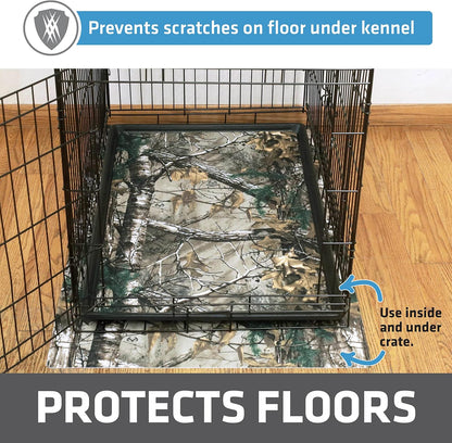 Drymate Dog Crate Mat Liner, Absorbs Urine, Waterproof, Non-Slip, Washable Puppy Pee Pad for Kennel Training - Use Under Pet Cage to Protect Floors, Thin Cut to Fit Design (USA Made) (LGrey)(29"x48")