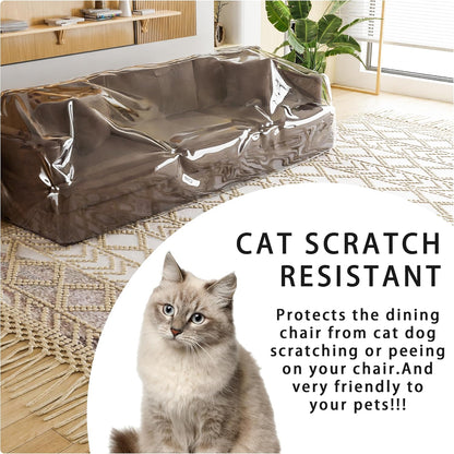 Imperius Clear Thick Heavy Duty Water Resistant Sofa/Couch Cover,Waterproof Plastic Shield Covers for Couch，Vinyl Sofa Cover to Prevent Scratching by Dogs and Cats