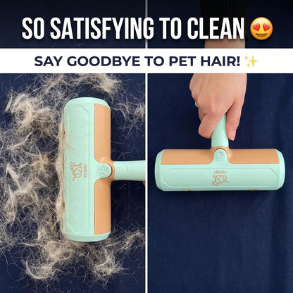 Tomby Reusable Pet Hair Remover Roller for Dog & Cat Hair, Lint Roller for Furniture, Couch, Carpet, Car, Rugs & Bedding, No Sticky Sheets, Easy Cleaning, Portable
