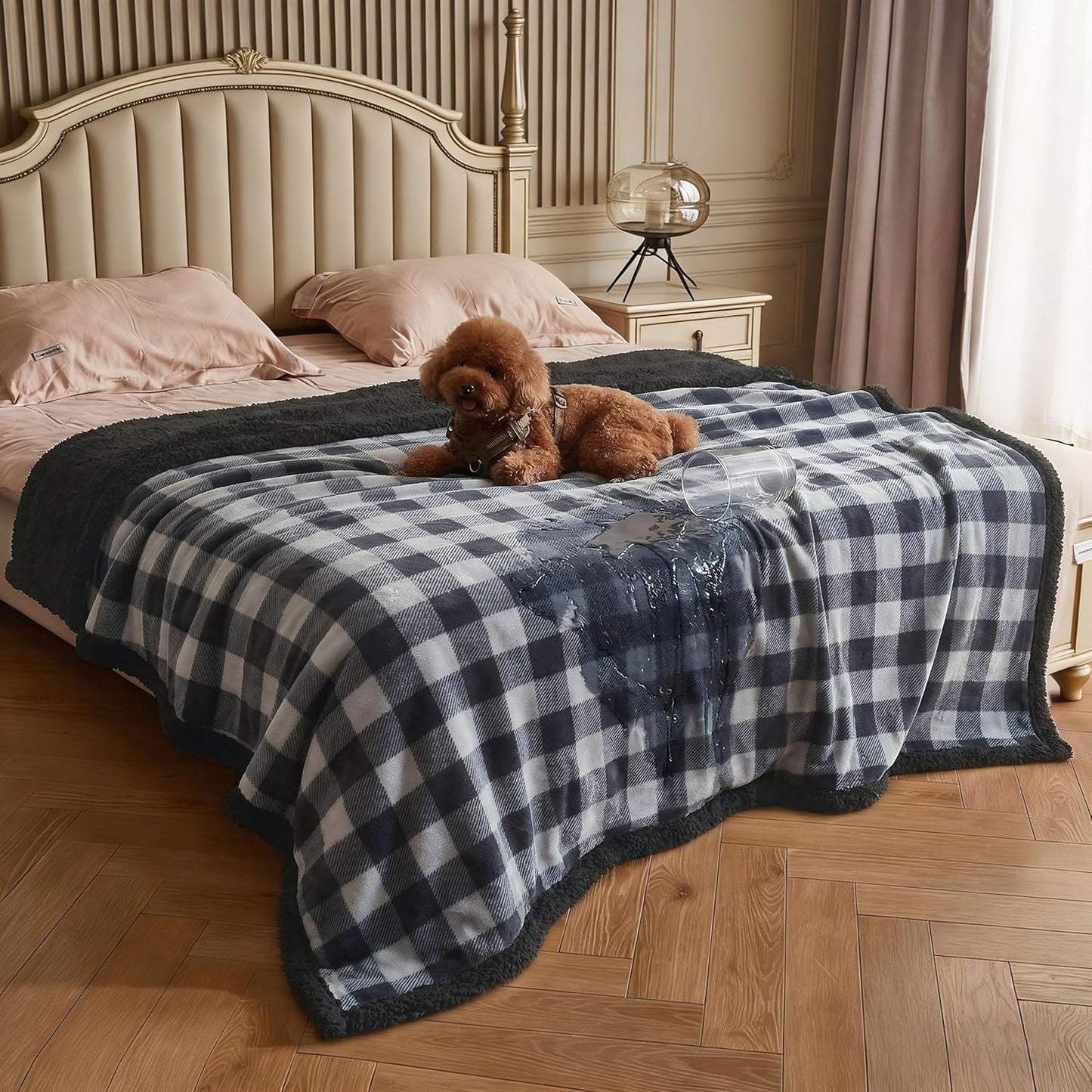 Kritter Planet Waterproof Dog Blanket, Reversible Water Proof Pet Blanket for Couch, Bed & Sofa, Washable Couch Covers for Large Dogs - Protects Furniture from Fur, Dirt, and Accidents