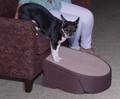 Pet Gear Stramp Stair and Ramp Combination for Dogs/Cats, Easy Step, Lightweight/Portable, Sturdy, Easy Assembly (No Tools Required), Dark Brown