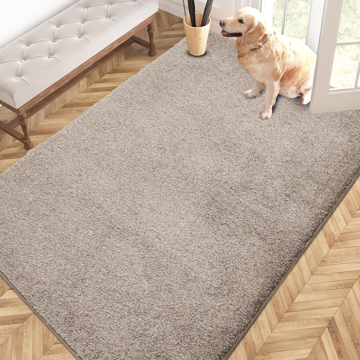 PURRUGS Dirt Trapping Door Mat 20" x 31.5", Non-Slip Machine Washable Entryway Rug, Dog Doormat, Indoor Front Door Mat, Super Absorbent Entry Rug for Muddy Shoes & Paws, Bluish Grey-Black
