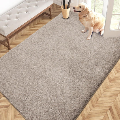 PURRUGS Dirt Trapping Door Mat 20" x 31.5", Non-Slip Machine Washable Entryway Rug, Dog Doormat, Indoor Front Door Mat, Super Absorbent Entry Rug for Muddy Shoes & Paws, Bluish Grey-Black