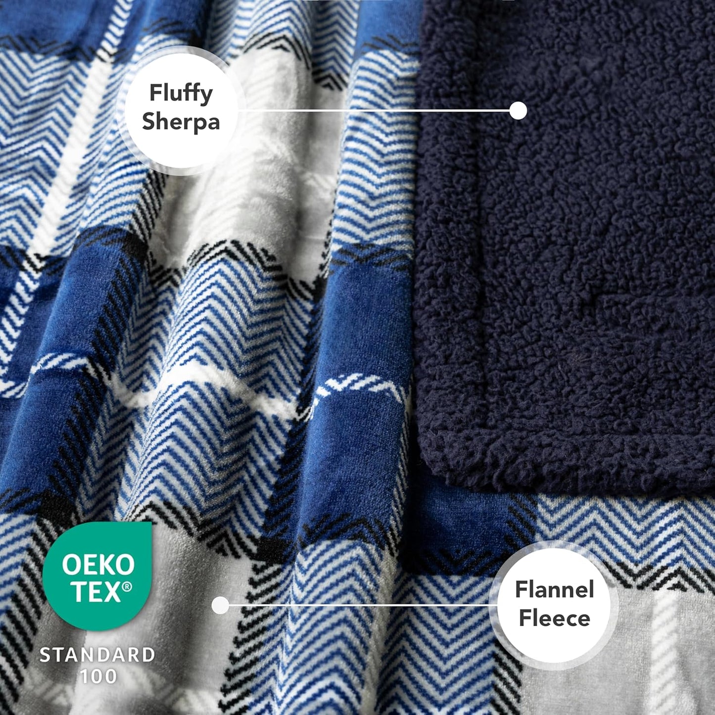 PetAmi Dog Blanket for Medium Large Dogs, Pet Bed Blanket Cat Puppy Kitten, Fleece Furniture Couch Cover Protector Sofa Car, Soft Sherpa Dog Throw Plush Reversible Washable, 40x60 Plaid Dark Gray