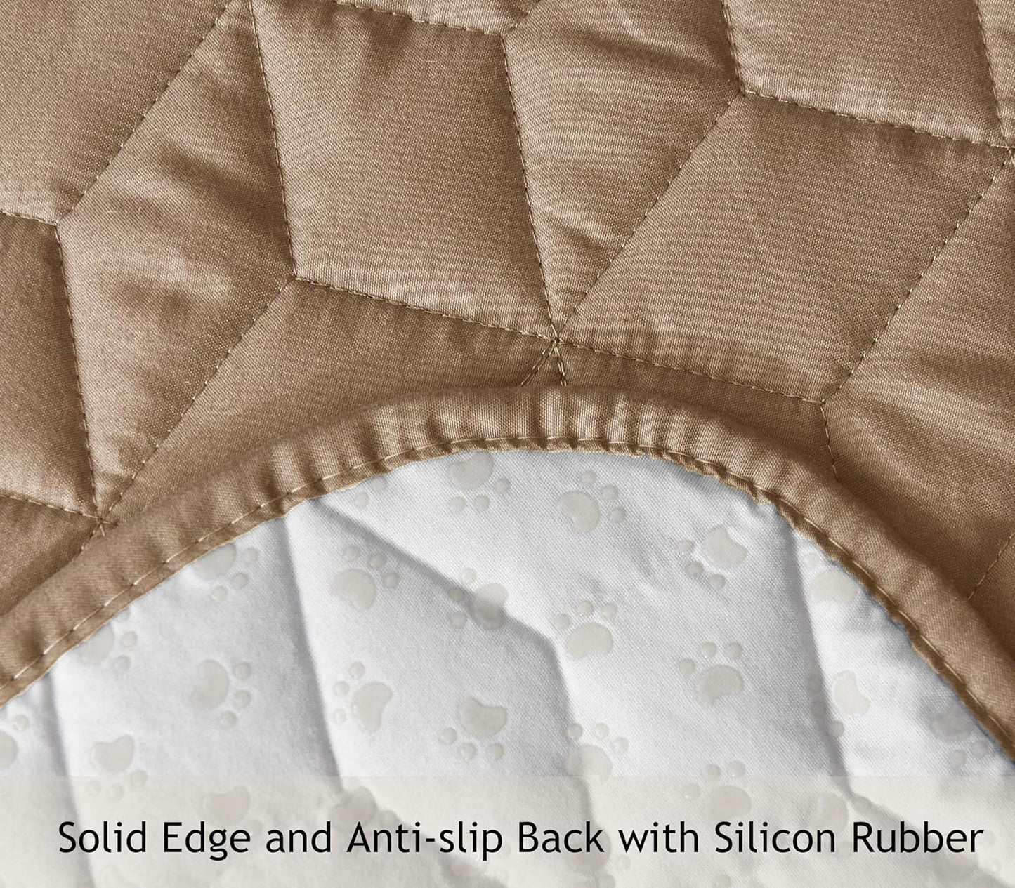 Ameritex Couch Sofa Slipcover 100% Waterproof Nonslip Quilted Furniture Protector for Dogs, Children, Pets, Machine Washable (Beige, 68")