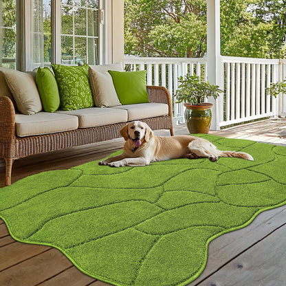 BSICPRO Large Dog Door Mat for Mud Paws, 22x47 Absorbent Dirt Trapper Long Door Mat, Non-Slip Washable Mud Mat for Dogs, Microfiber Soft Pet Rug Mat for Entryway, Dog Paws, Patio (Gray)