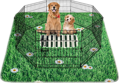 Aitmexcn Washable Puppy Dog Pee Pad, 2PCS 100% Waterproof Whelping Training Mat for Puppy/Senior Dog, Fast Drying Reusable Puppy Pads for Indoor, Outdoor and Car Travel- 24'' x 36''