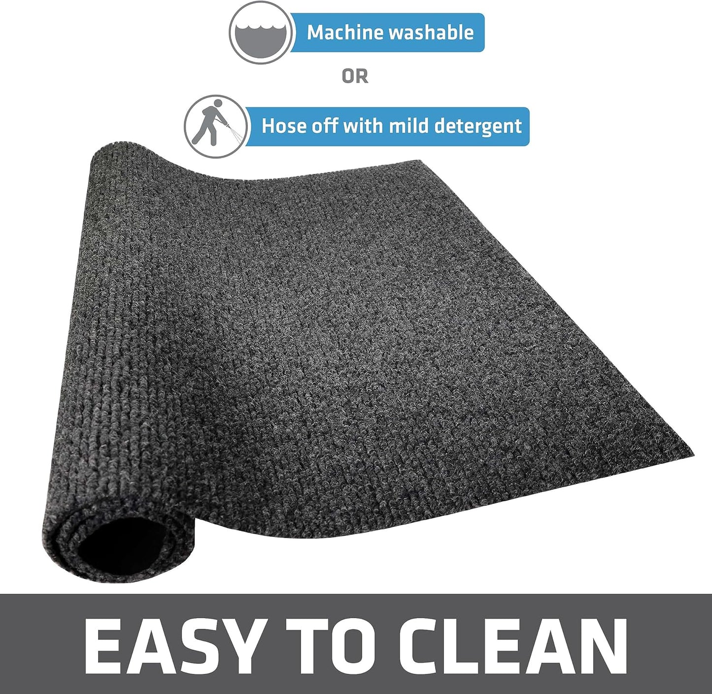 Drymate Dog Crate Mat Liner, Absorbs Urine, Waterproof, Non-Slip, Washable Puppy Pee Pad for Kennel Training - Use Under Pet Cage to Protect Floors, Thin Cut to Fit Design (USA Made) (LGrey)(29"x48")