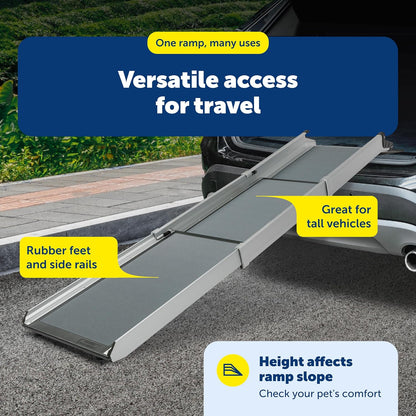 PetSafe Happy Ride Telescoping Dog Ramp, Portable Pet Ramp for Cars, Trucks & SUVs with Adjustable Sizing
