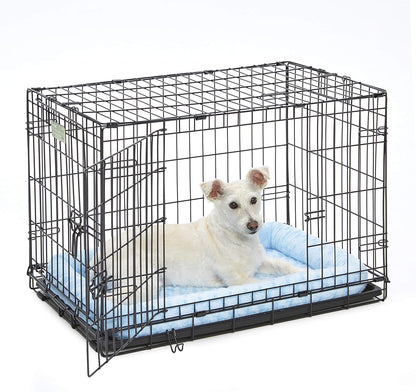 MidWest Homes for Pets QuietTime Dog Bed - White Fleece Bolster, Ultra-Soft and Machine Washable, Fits 24-Inch Crates and Carriers, for Small Breed Dogs