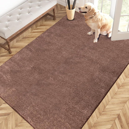 PURRUGS Dirt Trapping Door Mat 20" x 31.5", Non-Slip Machine Washable Entryway Rug, Dog Doormat, Indoor Front Door Mat, Super Absorbent Entry Rug for Muddy Shoes & Paws, Bluish Grey-Black