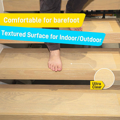 LifeGrip Anti Slip Transparent Anti Slip Tape, 4 inch by 30 feet, Non-Slip Traction Grip Tape to Tubs, Boats, Stairs, Clear, Soft, Comfortable for Bare feet (4" X 30')