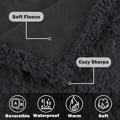 Kritter Planet Waterproof Dog Blanket, Reversible Water Proof Pet Blanket for Couch, Bed & Sofa, Washable Couch Covers for Large Dogs - Protects Furniture from Fur, Dirt, and Accidents