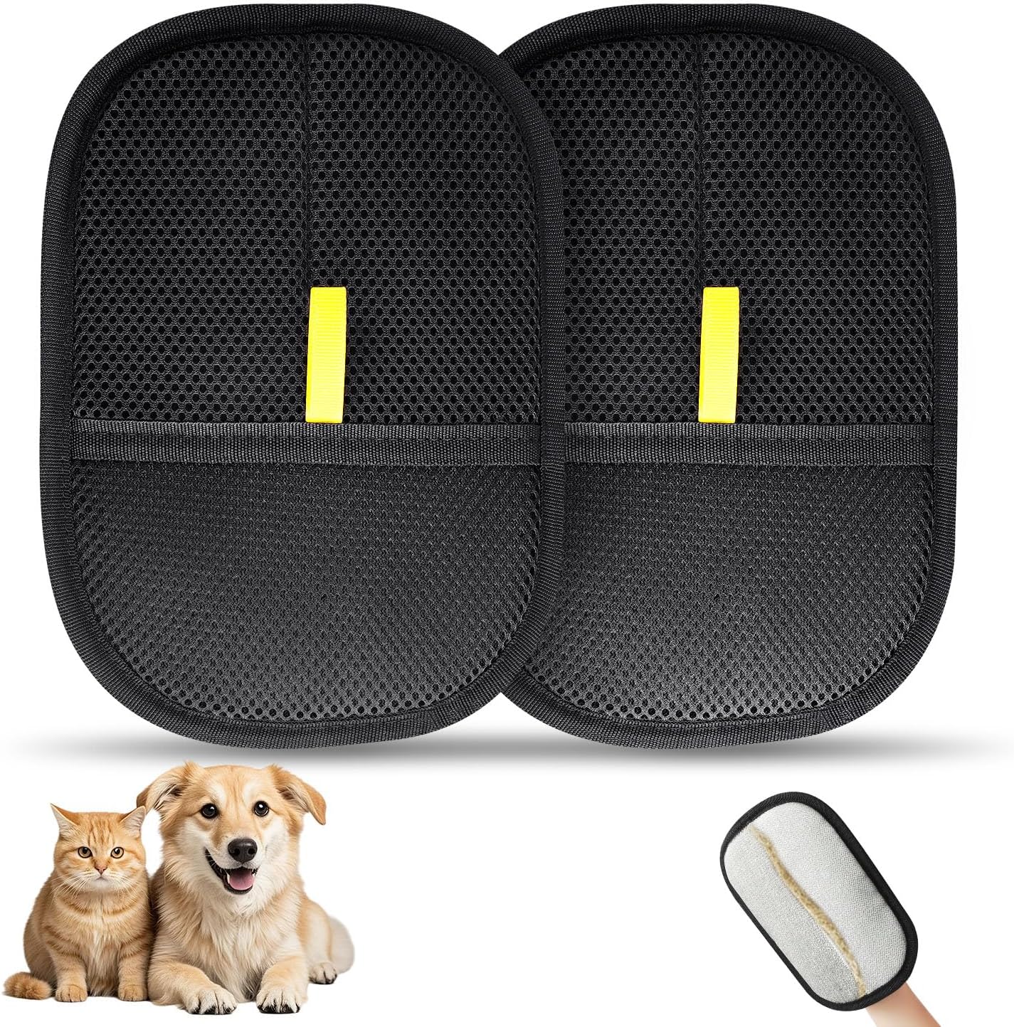 1 Pcs Pet Hair Removal Gloves Brush, Reusable Cat Dog Electrostatic Hair Remover Grooming Glove Tool