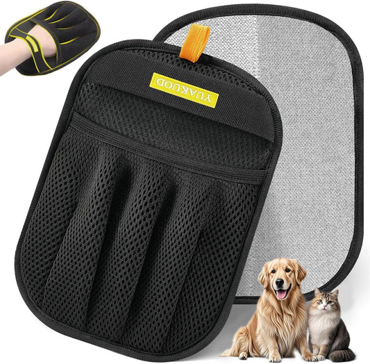 Pet Hair Removal Glove for Cats & Dogs, Upgraded Five-Finger Electrostatic Pet Hair Gloves, Reusable Magic Brush Pet Hair Remover Tool for Couch, Carpet, Car Seat(1 PCS)