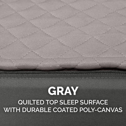 Furhaven Replacement Dog Bed Cover Ultra Plush Faux Fur & Suede Mattress, Machine Washable - Gray, Large