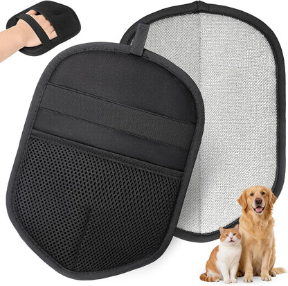 Pet Hair Removal Gloves, Reusable Electrostatic Grooming Mitt for Dogs & Cats, Effective Fur Remover for Furniture, Carpet, Clothing, Car Seats,1 Pack