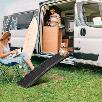 Folding Dog Ramp for Car 61 Inches Dog Ramps for Large Dogs Non-Slip Surface Portable Dog Car Ramp for SUV Car & Truck Outdoor Pet Ramp