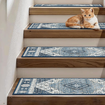 sarben Non Slip Stair Treads for Wooden Steps 15PCS - 8"x30" Indoor Safety Carpet, Edging Mats with TPE Adhesive Backing, Pet and Elderly Friendly Stair Rugs (Taupe) - Colors A