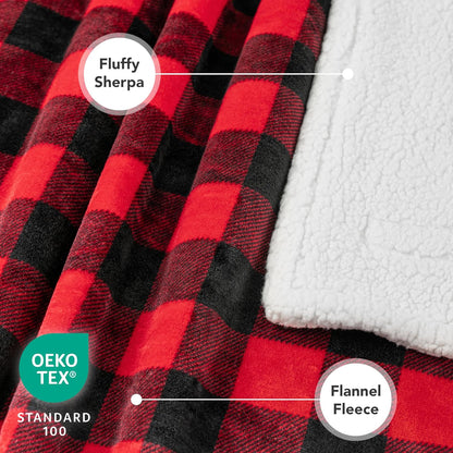 PetAmi Dog Blanket for Medium Large Dogs, Pet Bed Blanket Cat Puppy Kitten, Fleece Furniture Couch Cover Protector Sofa Car, Soft Sherpa Dog Throw Plush Reversible Washable, 40x60 Plaid Dark Gray
