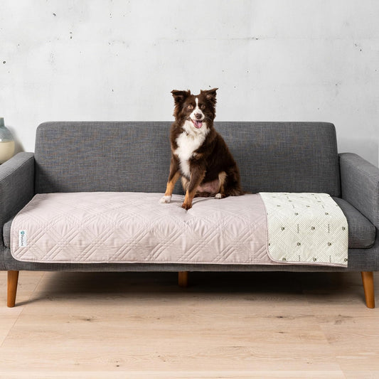 PetAmi Waterproof Couch Cover for Dogs, Reversible Furniture Cover Sofa Protector for Pet Cat Bed, Washable Blanket Dog Cover for Couch Seat, 52x82 Gray