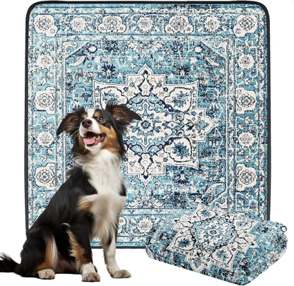 Dogcator Washable Pee Pads for Dogs, 2 Pack Reusable Puppy Training Pads. 36''x48'' Super Absorbent Dog Rugs, Non-Slip and Leakproof Pee Mat for Dogs, Whelping Pads for Crates and Floors