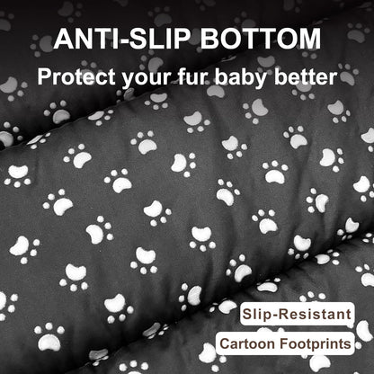 Dog Bed Mat, Reversible Crate Pad & Cute Dog Bed - Machine Washable Kennel Mat with Ultra Soft for Small Dogs (Cool/Warm), 24" x 18", Grey&Star