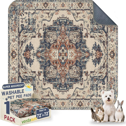 Washable Pee Pads for Dogs, Reusable Puppy Potty Training Pads, Ultra-Absorbent Thick Waterproof Leak-Proof Non-Slip Pads & Mat for Crate, Playpen, Floor, Whelping & Housebreaking , 2 Pack 18"x24"