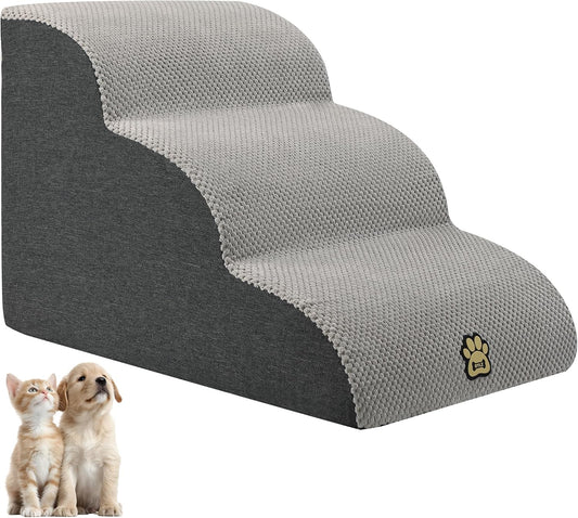 Pet Steps Dog Stairs for Sofa Couch and Bed High Density Sponge Pet Ramp with Removable Washable Cover Non-Slip Base Stable Dog Steps 15.7" H