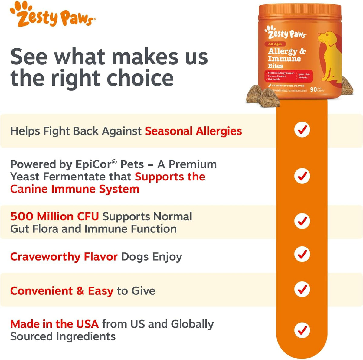 Dog Allergy Chews - Dog Allergy Relief, Peanut Butter