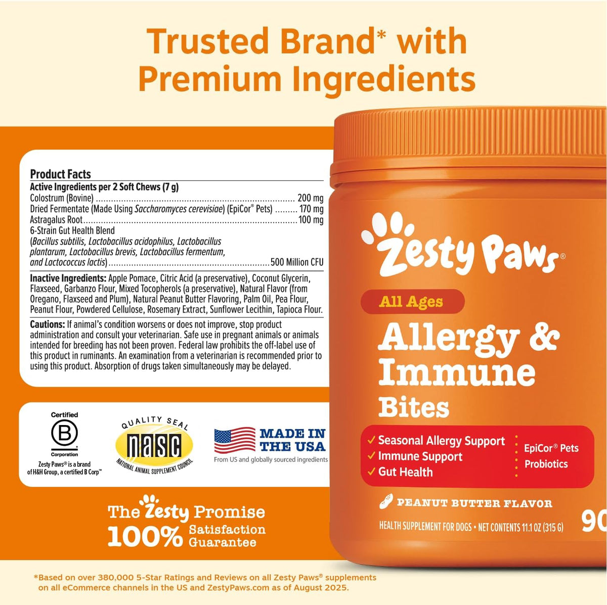 Dog Allergy Chews - Dog Allergy Relief, Peanut Butter