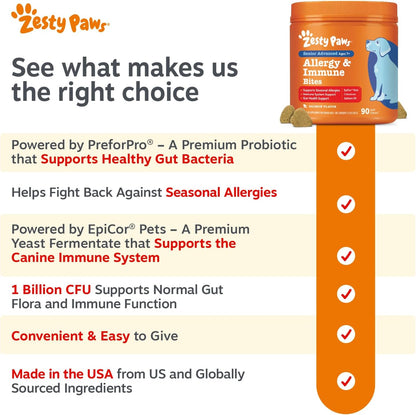 Dog Allergy Chews - Dog Allergy Relief, Peanut Butter