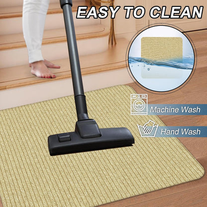 Stair Treads for Wooden Steps Carpet, Non-Slip Stair Runner Indoor Outdoor Stair Tread Mats Covers Pads, 19" x 31"Matching Landing Step Runner for Elders, Kids and Dogs (19" x 31", Black)