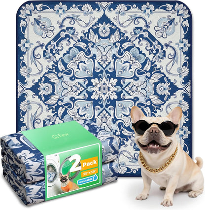 FXW Washable Pee Pads for Dogs, Puppy Pads with Super Absorbent, Specifically Designed for FXW Rollick/Homeplus 24inch 6 Panels Dog Playpen, 39" x 63" Rectangle, Khaki, 1 Pack