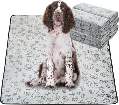 Qeils Reusable Puppy Pads, 2 Pack Washable Pee Pads for Dogs, Waterproof Non Slip Wee Wee pad, Absorbent and Leakproof Training Mats for Potty, Crate, Playpen, Bed, Sofa, 18"x 24"