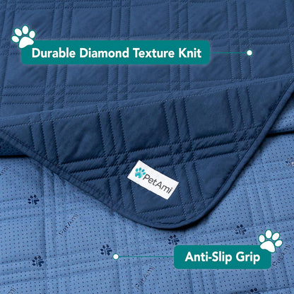 PetAmi Waterproof Couch Cover for Dogs, Reversible Furniture Cover Sofa Protector for Pet Cat Bed, Washable Blanket Dog Cover for Couch Seat, 52x82 Gray