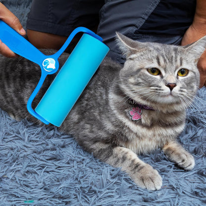 PetLovers EzRoll Reusable Lint Roller - Sticky for Life & Multi-Purpose Pet Hair, Dust, & Lint Remover for Clothing, Upholstery, & Cars - Sustainable, Washable & Efficient