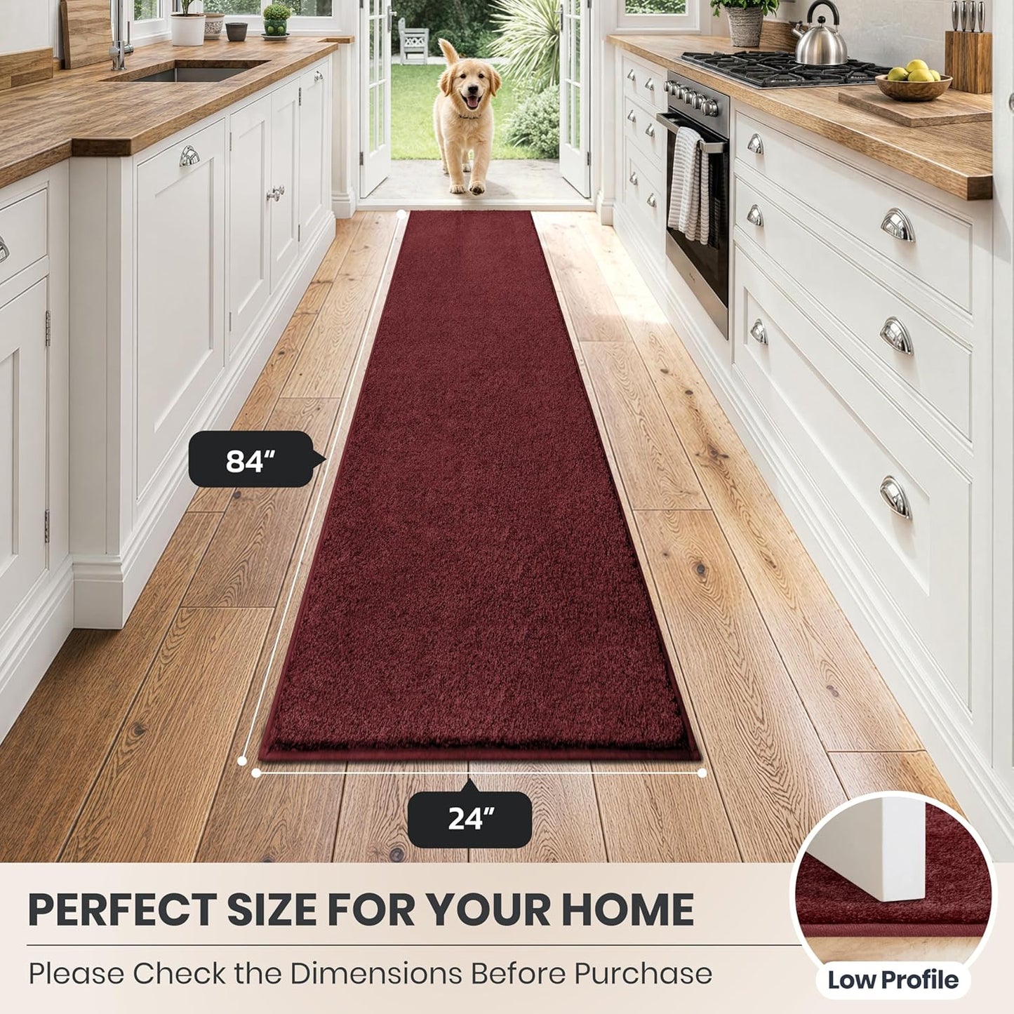 PURRUGS Dirt Trapping Door Mat 20" x 31.5", Non-Slip Machine Washable Entryway Rug, Dog Doormat, Indoor Front Door Mat, Super Absorbent Entry Rug for Muddy Shoes & Paws, Bluish Grey-Black