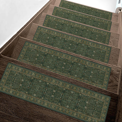 sarben Non Slip Stair Treads for Wooden Steps 15PCS - 8"x30" Indoor Safety Carpet, Edging Mats with TPE Adhesive Backing, Pet and Elderly Friendly Stair Rugs (Taupe) - Colors A